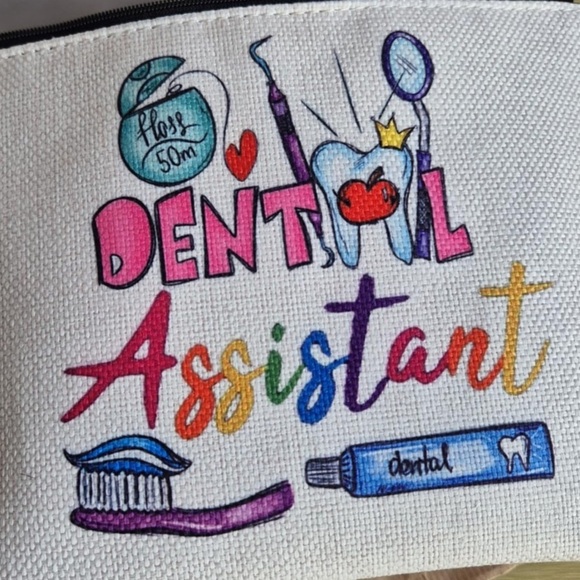 ❤️ BNWT Dental Assistant Cosmetic Makeup Bag Hygienist Great Gift Dental Student - Picture 6 of 7